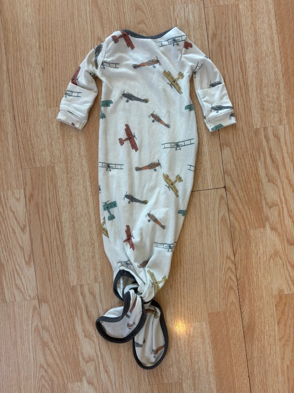 Copper Pearl Airplane Print Knotted Gown